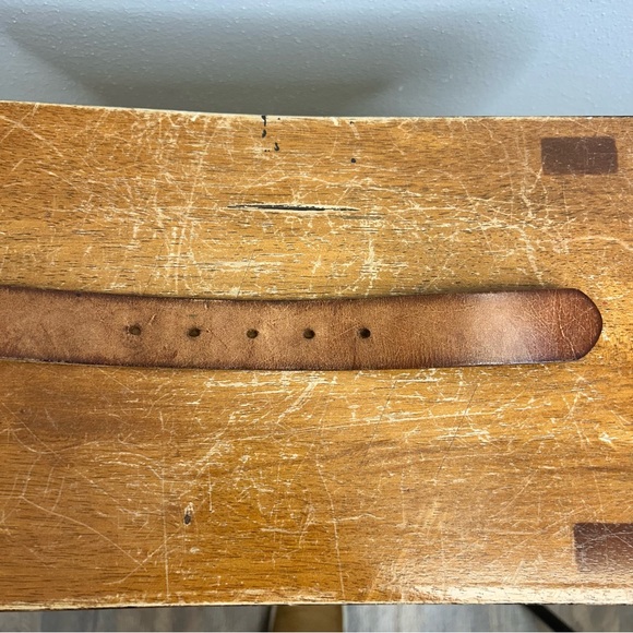 Vintage American Eagle Brown Leather Belt 30/31” Womens Boho Western Cowgirl - Picture 6 of 11